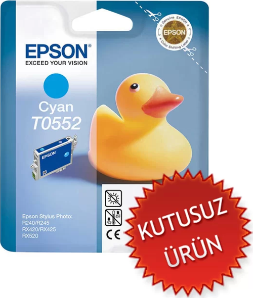 OUTLET EPSON T0552 C13T05524020 MAVİ ORJİNAL KARTUŞ 290 SAYFA (R240 R245 RX420 RX425 RX520)