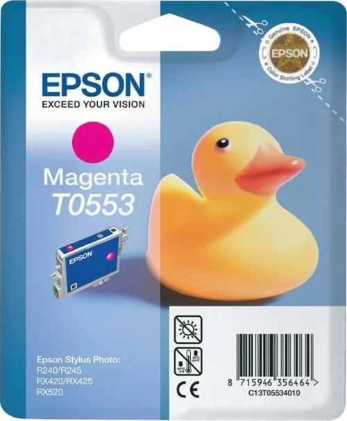 OUTLET EPSON T0553 C13T05534020 KIRMIZI ORJİNAL KARTUŞ 290 SAYFA (R240 R245 RX420 RX425 RX520)