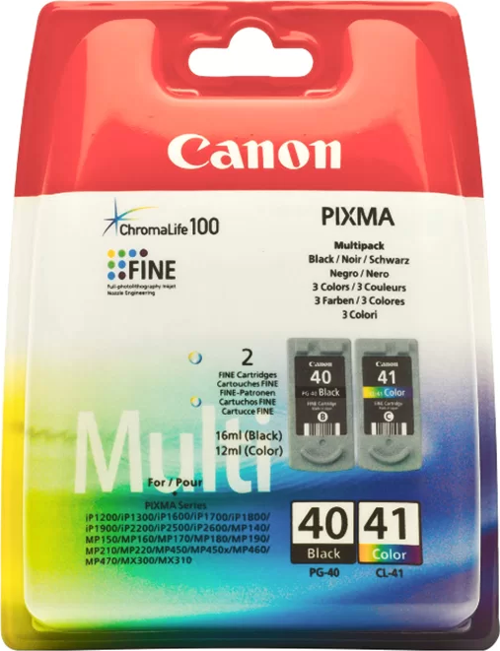 PG-40 CL-41 SİYAH-RENKLİ KARTUŞ 2Lİ SET (IP1600 2200)
