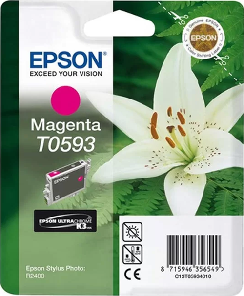 OUTLET EPSON T0593 C13T05934020 KIRMIZI ORJİNAL KARTUŞ 450 SAYFA (STYLUS PHOTO R2400)