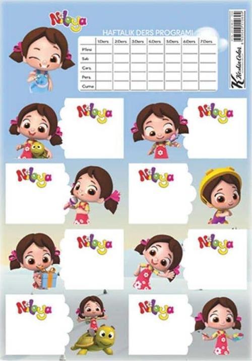 Niloya Ders Programlı Okul Etiketi 20'li