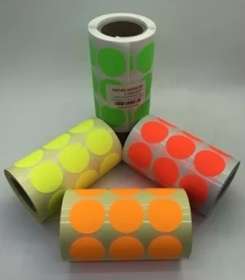 30MM NEON ETİKET SARI 1.000´Lİ (KIRMIZI)