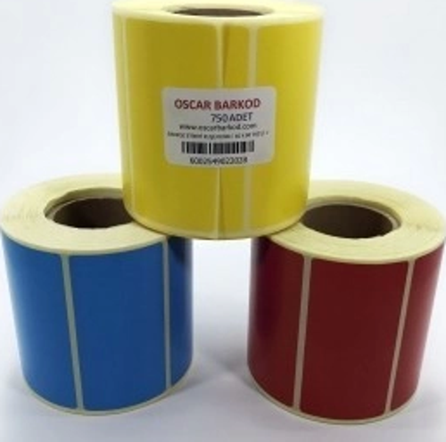 RENKLİ KUŞE ETİKET 40X80 750 ADET