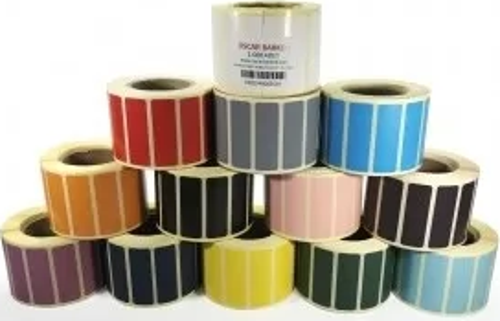 RENKLİ KUŞE ETİKETİ 15X45 1.000´LİK RULO (MAVİ)