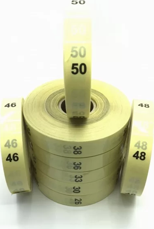 ŞEFFAF UZUN BEDEN ETİKETİ NUMARA 34 500 LÜ