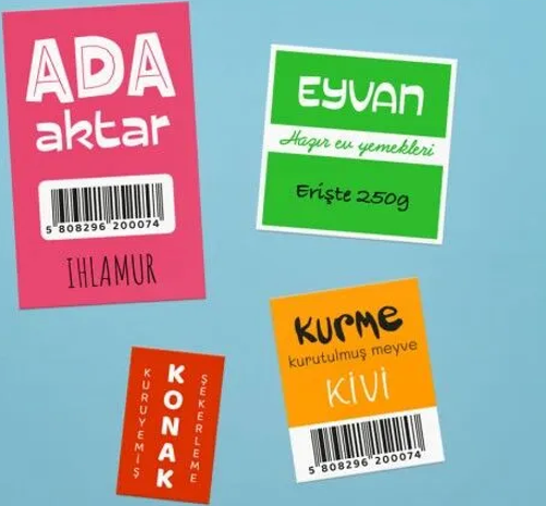 SELEFONLU KUŞE DÜZ ETİKET 5x8 cm