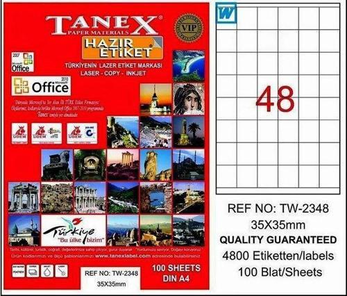 2348 LASER ETİKET 35x35mm 72x100 7200 ADET