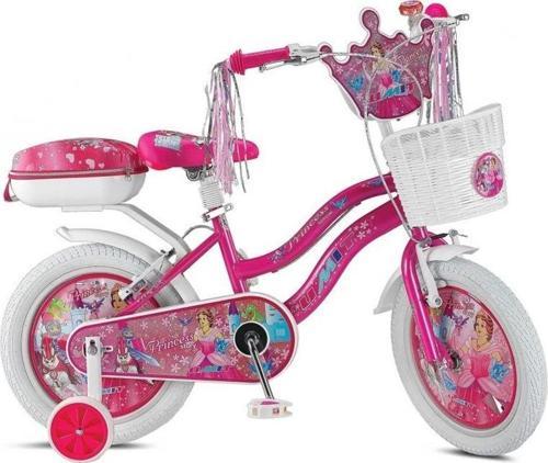 1608 PRINCESS-SEPET-V-KIZ ÇOCUK BİSİKLETİ 16 JANT PEMBE