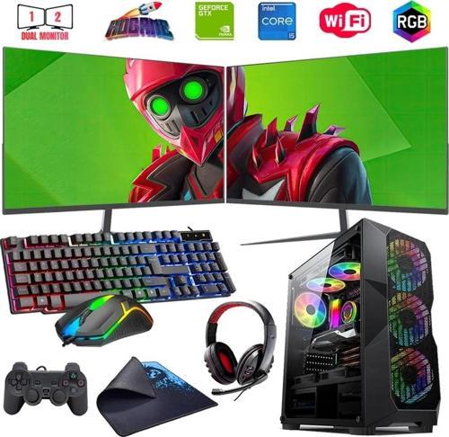 I5 13400F 16GB DDR4 480SSD 4GB GTX1650 Çift 24" Mon. Oyun Bilgisayarı (Gaming SET)