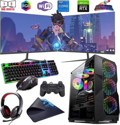 İ7 12700F 16GB DDR4 480SSD 6GB RTX3050 Çift 24" Monitörlü (Gaming SET)