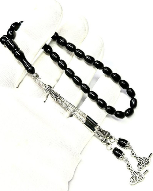Bilek Boy Kapsül Model Püsküllü 6-9mm Sıkma Kehribar Tesbih