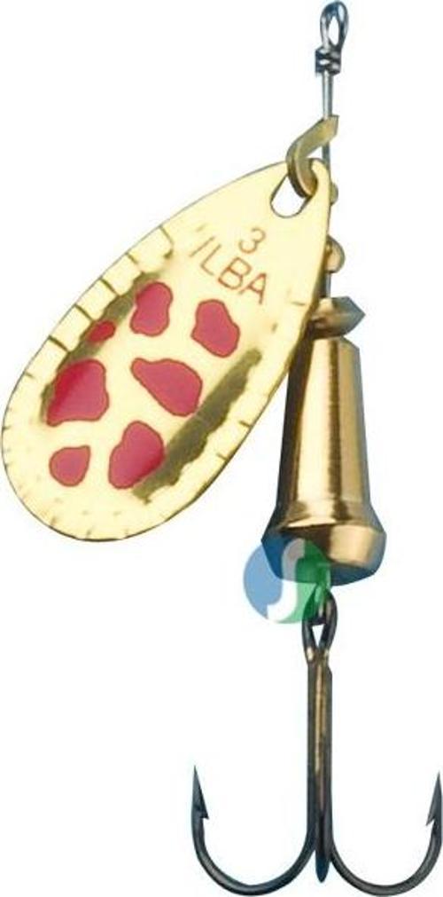 Alabalık Turna Döner Olta Kaşık - Ilba Spark Eco 95OR2 - Altın/Kırmızı - No:2