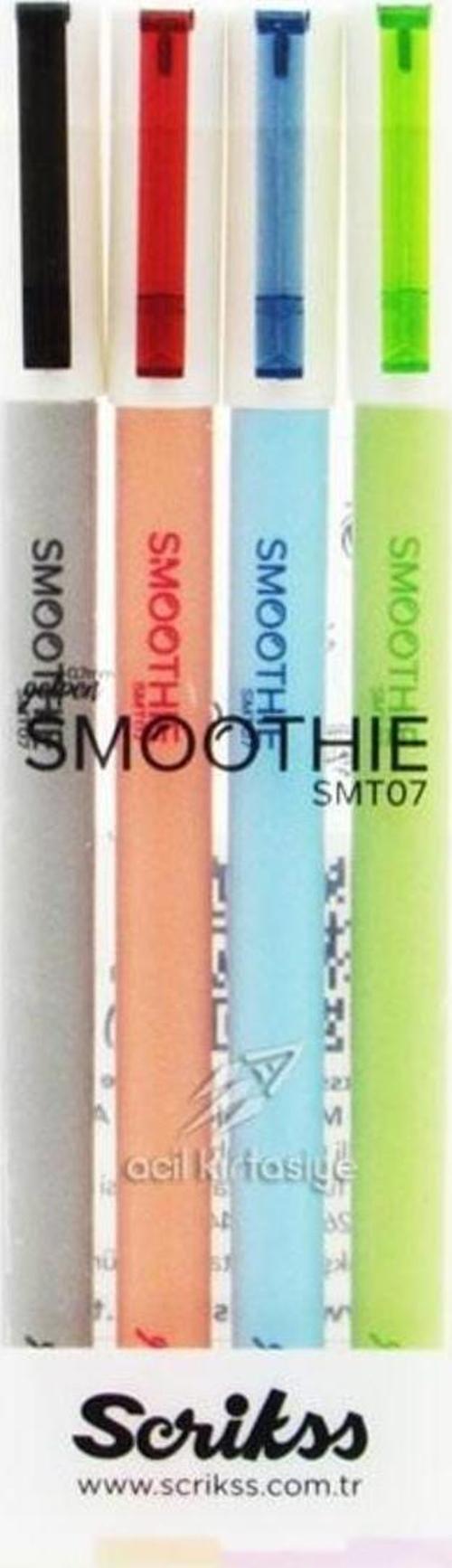 Jel Tükenmez Kalem Smoothie 4 Renk Set1