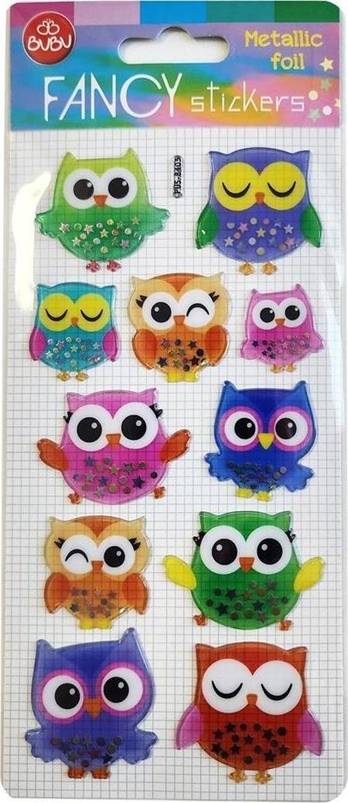 Damla Sticker Baykuş Metalik 9x20 PUS-8405