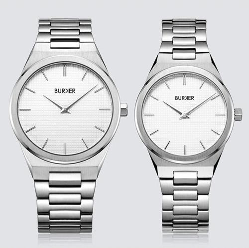 Adam & Eve Silver White Çift Kol Saati