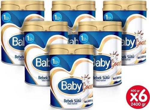1 Keçi Sütü Bazlı Bebek Sütü 400  gr x 6 Adet