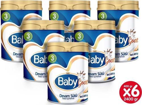 3 Keçi Sütü Bazlı Devam Sütü 400  gr x 6 Adet