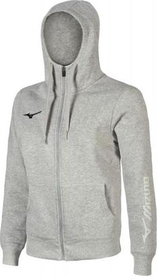 Sweat Hoodie Erkek Fermuarlı Sweatshirt Gri