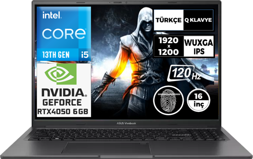 Vivobook i5-13500H 32GB 2TB SSD 6 GB RTX4050 120HZ 16" W11H Gaming K3605VU-N1066W 006