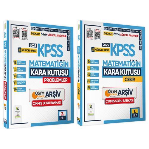 2025 KPSS MATEMATİK Kara Kutu 1. ve 2.Cilt ÖSYM Çıkmış Soru Bankası 2li Set Video/PDF Çözümlü