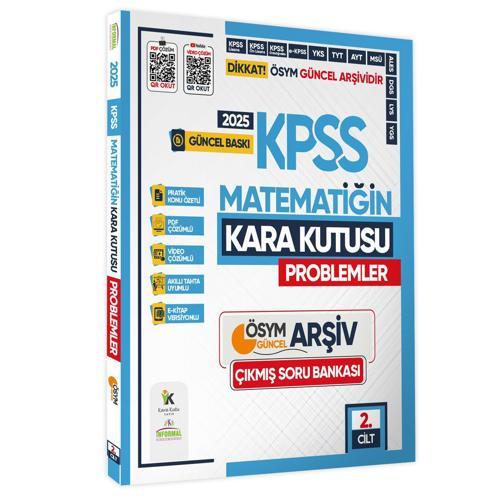 2025 KPSS Matematik Kara Kutu 2. Cilt PROBLEMLER ÖSYM Çıkmış Soru Bankası Video/PDF Çözümlü