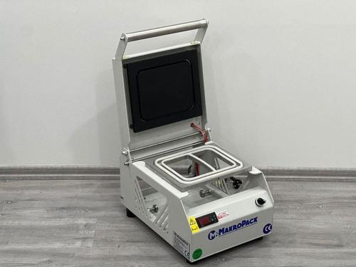 Kase Kapatma Makinesı Yemek Tabldot Kapatma Makinesı 2 Bölmeli Gri