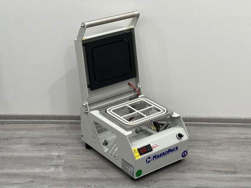 Kase Kapatma Makinesı Yemek Tabldot Kapatma Makinesı 4 Bölmeli Gri