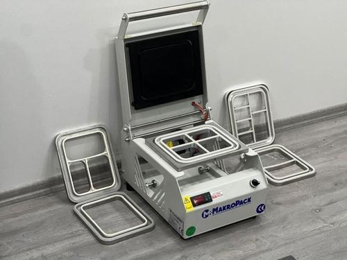 Makropack Manuel Kase Kapatma 5 Kalıp 1-2-3-4-6 Bölmeli Eko Model Tabak Kapatma Makinesi