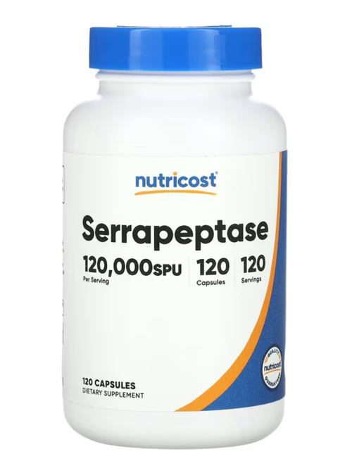 Serrapeptase 120,000 SPU, 120 Capsules - Vegetarian. TR YETKİLİ SATICISI 3736