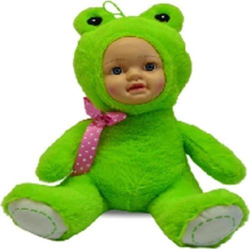 Bebek Yüzlü Sevimli Kurbağa Peluş Oyuncak 35 cm Pembe