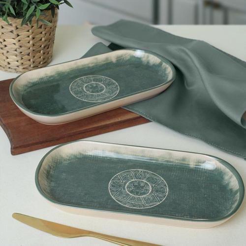 Keraart Maya Noyan Kayık Tabak 28 Cm 2 Adet 20790