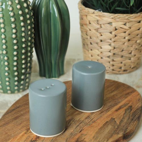 Mat Yeşil Stackable Tuzluk / Biberlik 6 Cm