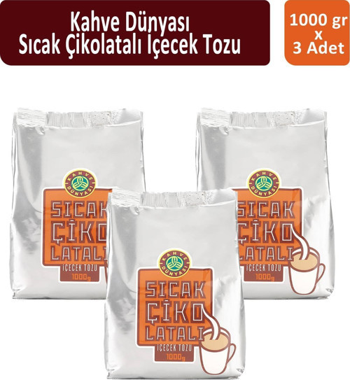 Teneke Sıcak Çikolata 1000 gr x 3 Adet