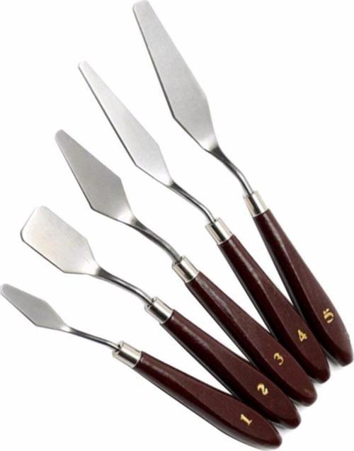 Resim Spatula Seti, Metal Spatula 5'li (Painting Knife)