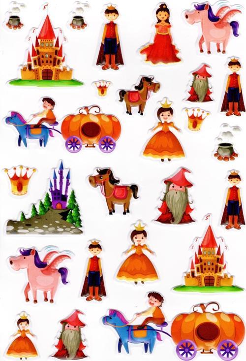 Sticker Kabartmalı A4 Boyutunda Stiker Defter, Planlayıcı Etiket-(lim540) - Prenses Sindirella
