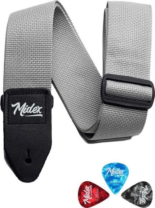 ASM-26GRY Gitar Omuz Askısı Gri Renk 89-155cm (Pena Hediye)