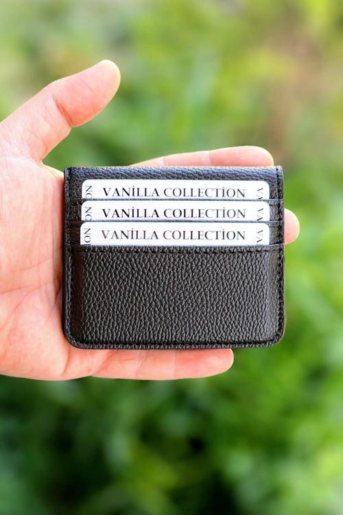 Otto Model Unisex Süper İnce Ergonomik Deri Yeni Nesil Kartlık Cüzdan Portföy Siyah