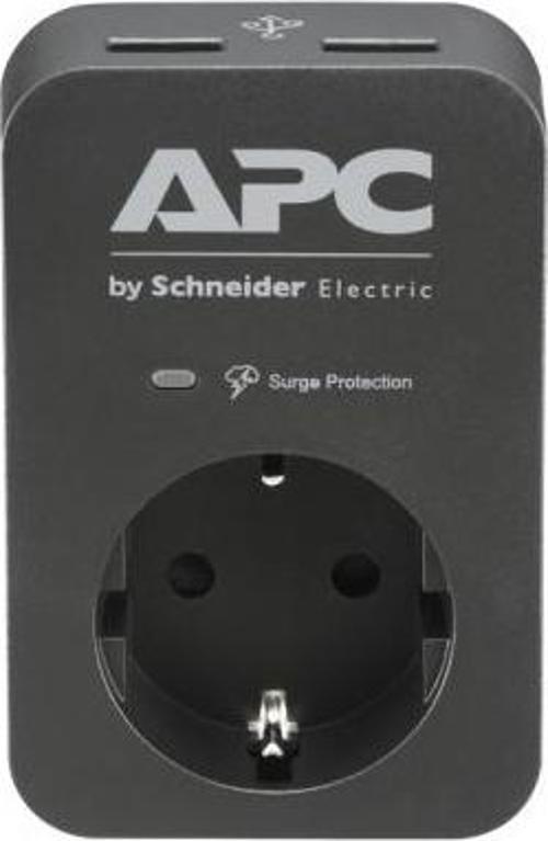 SCHNEIDER ELECTRIC PME1WU2B-GR APC TEKLİ AKIM KORUMALI PRİZ - 2 USB HIZLI ŞARJ