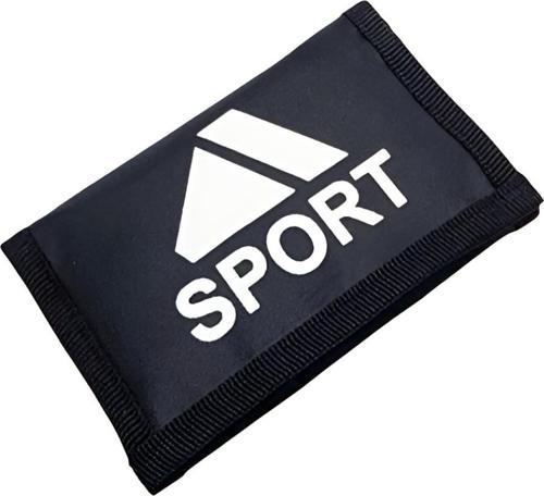 Kids Model Cırt Cırtlı Kapak Fermuar Para Bölmeli Unisex İnterpeks Kumaş Çocuk Spor Cüzdan SİYAH