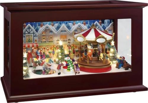 Heirloom Işıklı ve Animasyonlu Müzik Kutusu Yılbaşı Dekoru 33x24 cm