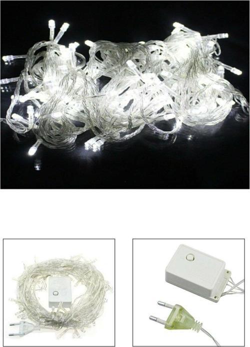 Beyaz 10 Metre Dekor Led - 100 Ledli 10 Metre Dekor Led - Yılbaşı Çam Ağacı Ledi - Led Işık