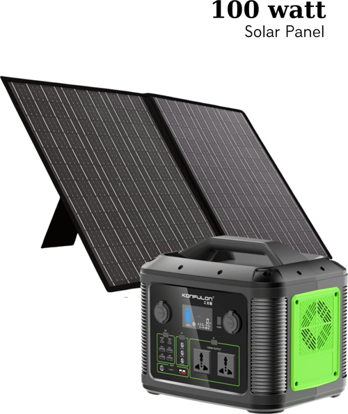 Taşınabilir Güneş Paneli 100 Watt 18 Volt 5.5 Amper Solar Monokristal PV Modüllü Katlanabilir Çanta