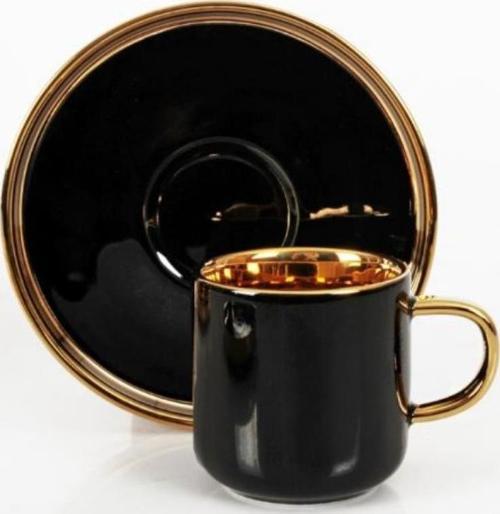 Dayanıklı Black Gold 6 Kişilik Porselen Fincan Takımı