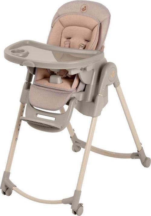 Minla Plus 6'sı Bir Arada Ahşap Görünümlü 4 Tekerlekli Mama Sandalyesi Elegance Terra
