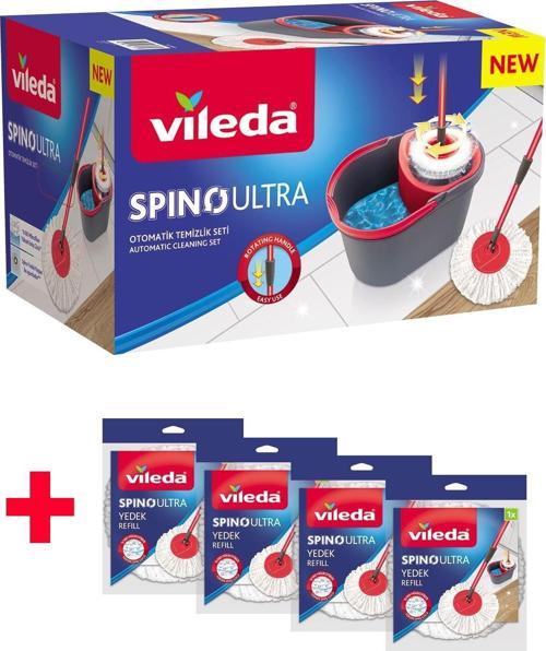 Spino Ultra Otomatik Temizlik Seti + 4 Yedek Paspas