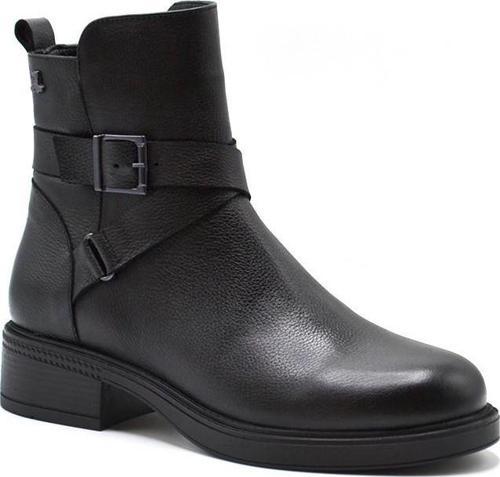 2353502K KISA TOPUK KAYMAZ DERİ TOKALI KADIN BOT