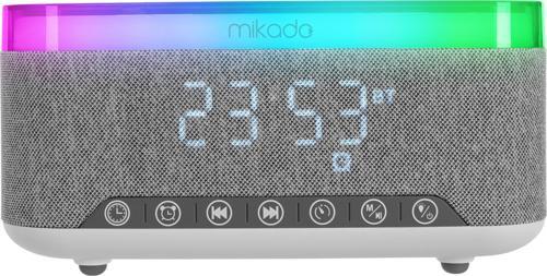 MD-W8 Bluetooth 1200mAh Kablosuz Şarj, Alarmlı Saat ve RGB Gece Lambası Özellikli Hoparlör