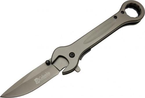 8000B Anahtar Görünümlü Siyah Kamp Çakı 19 cm - Otomatik, Metal Sap