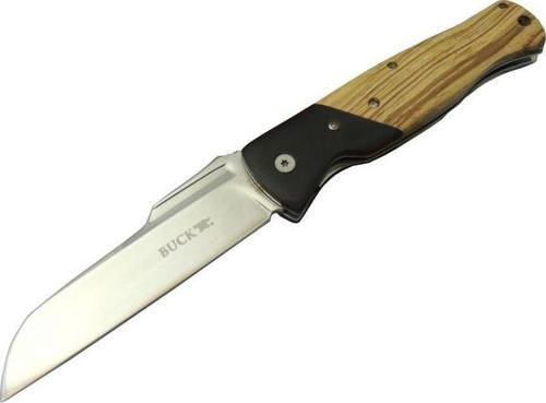 Buck Knives BK-016ZBR Kamp Çakı 23 cm - Ahşap Saplı, Kılıflı, Kutulu, Kemerllikli