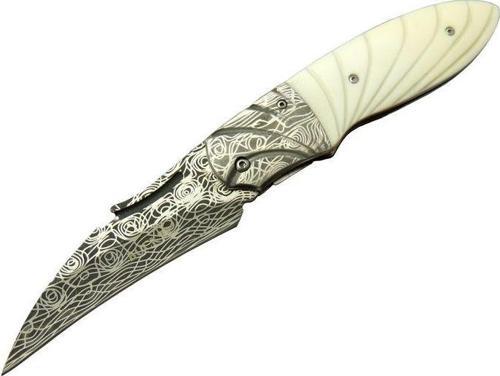 Buck Knives DMS BK-3208 Carves Damascus Kamp Çakı 23 cm - Kılıflı, Kutulu